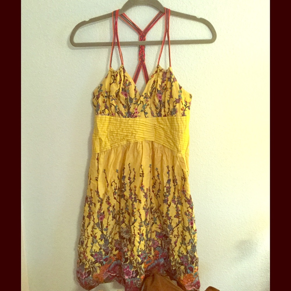 Floral yellow sundress