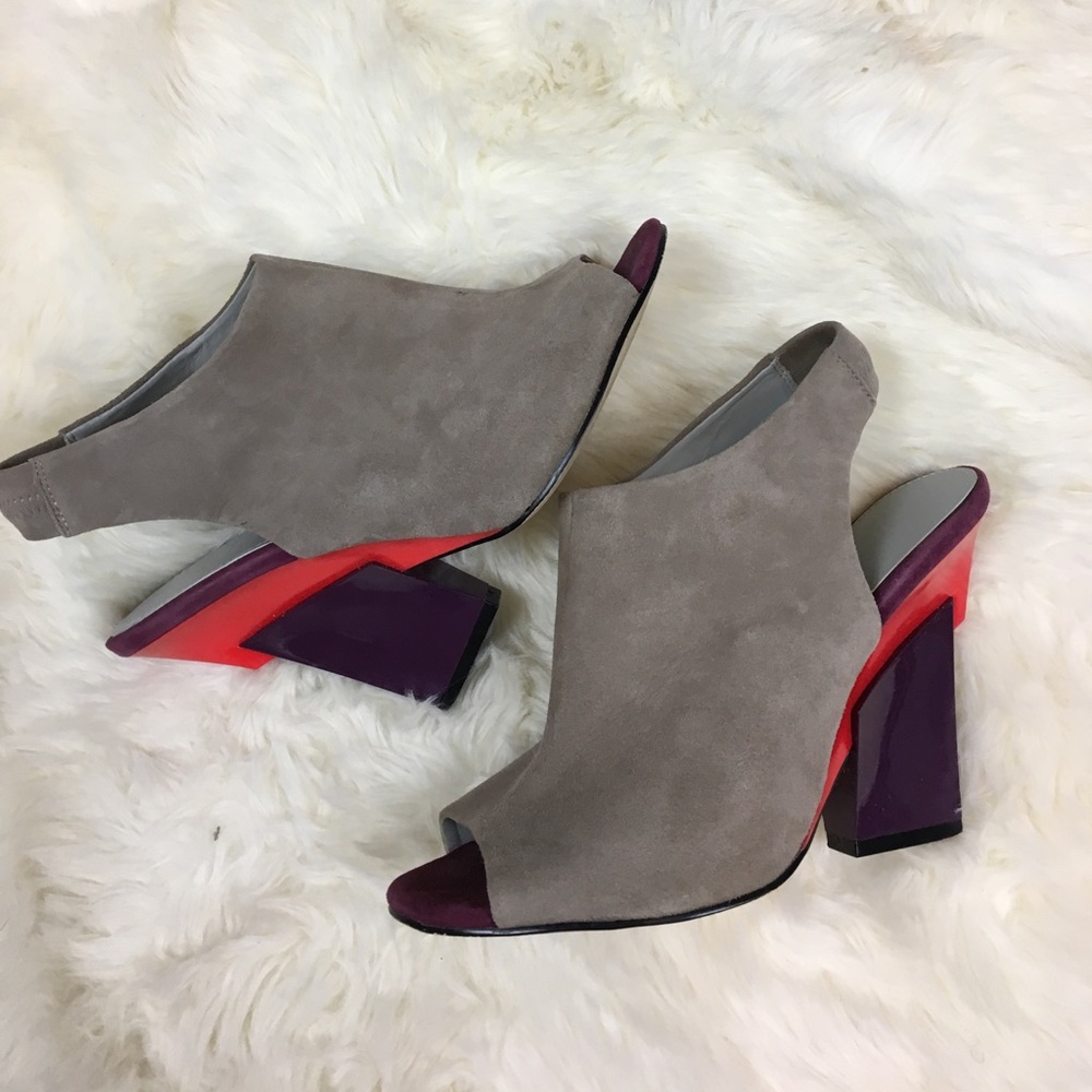 Calvin Klein Suede Color block Heels