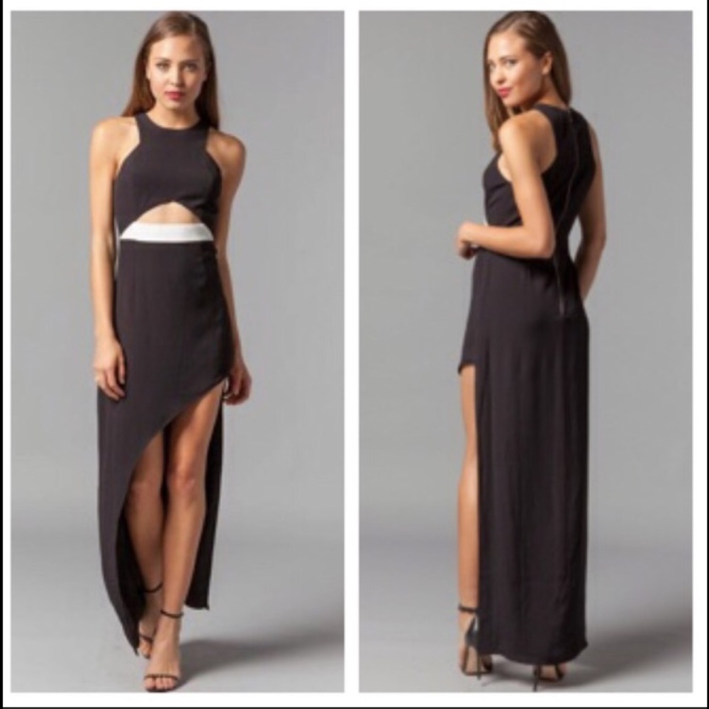 Lovers + Friends Black Slit Maxi