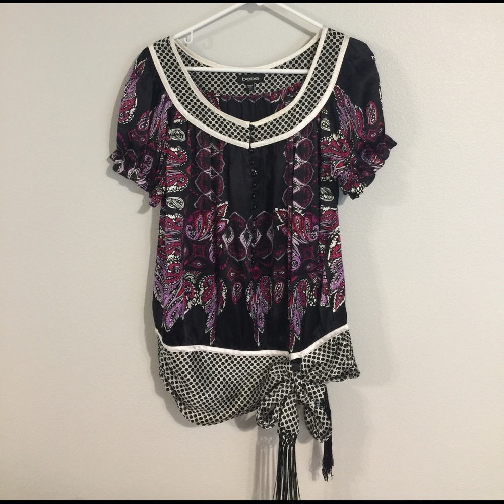 Bebe Satin Blouse