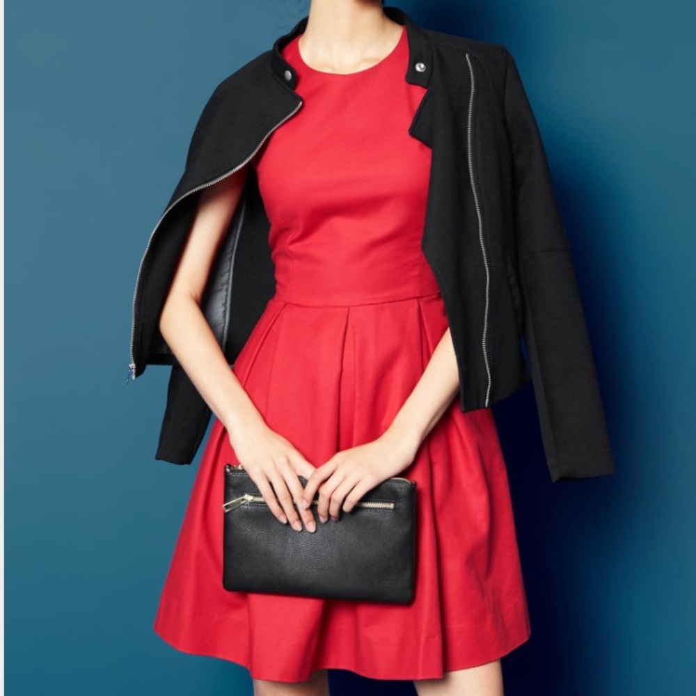 Gap Red Classic Fit & Flare Dress