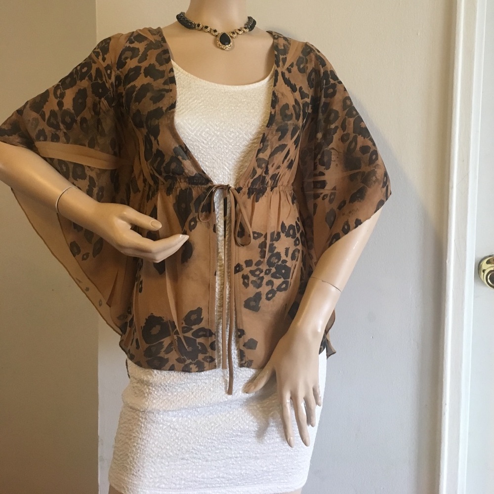 Cheetah print Dolman cardigan NWOT