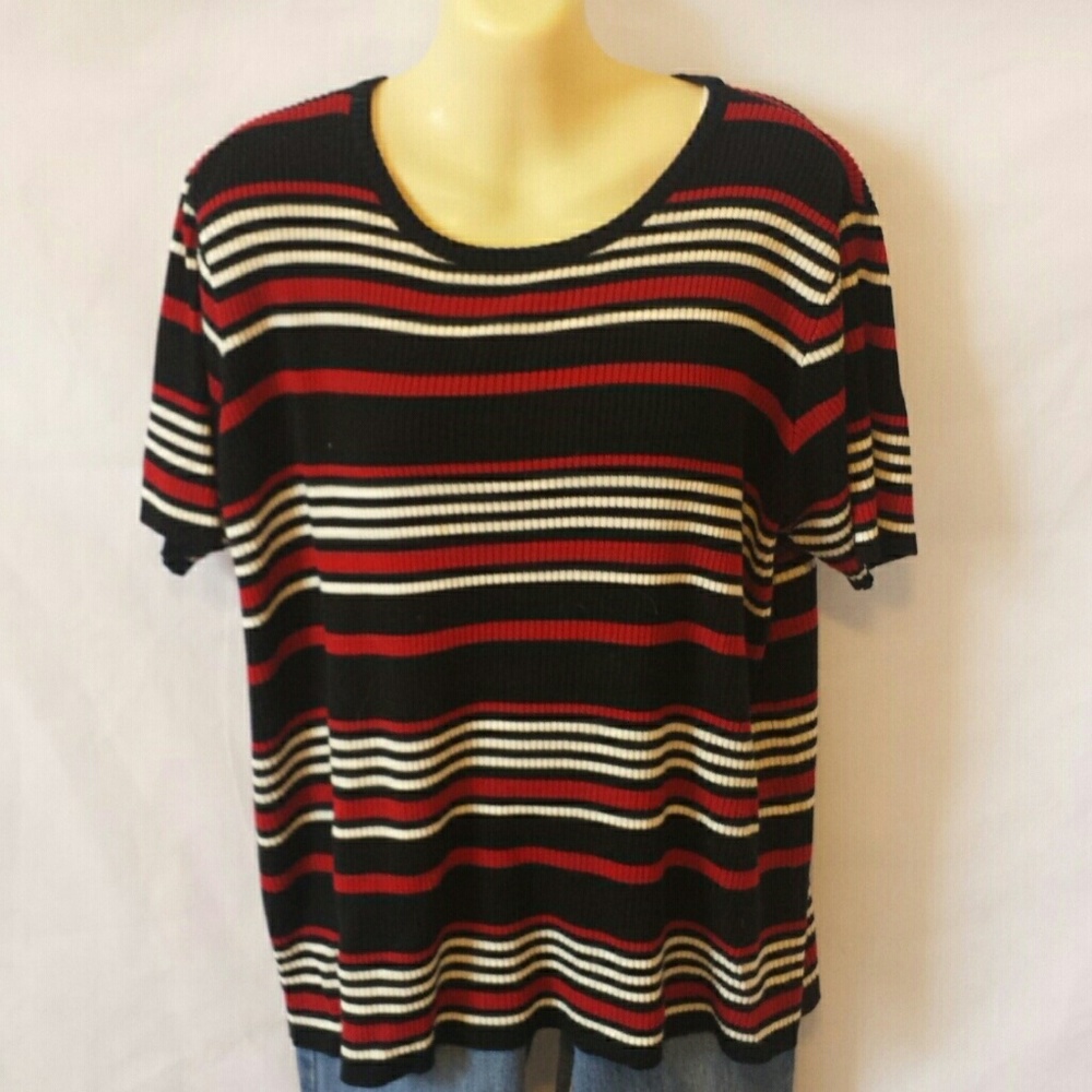 Striped Ribbed Knit Top