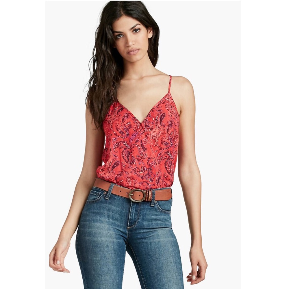 Lucky Brand Paisley Print Wrap Tank. NWOT.