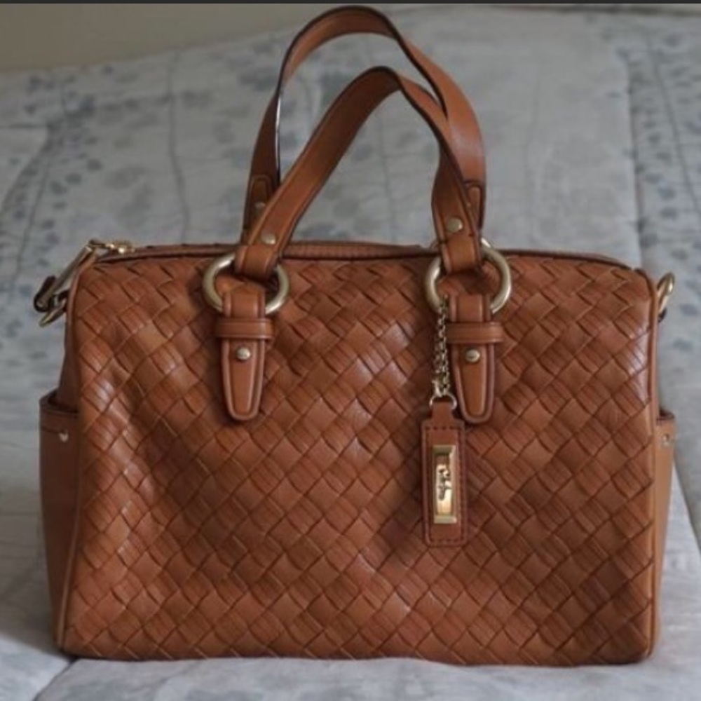 Gorgeous Cole Haan woven handbag