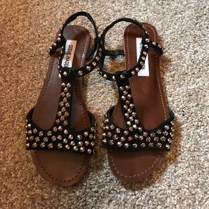 Black Studded Sandals