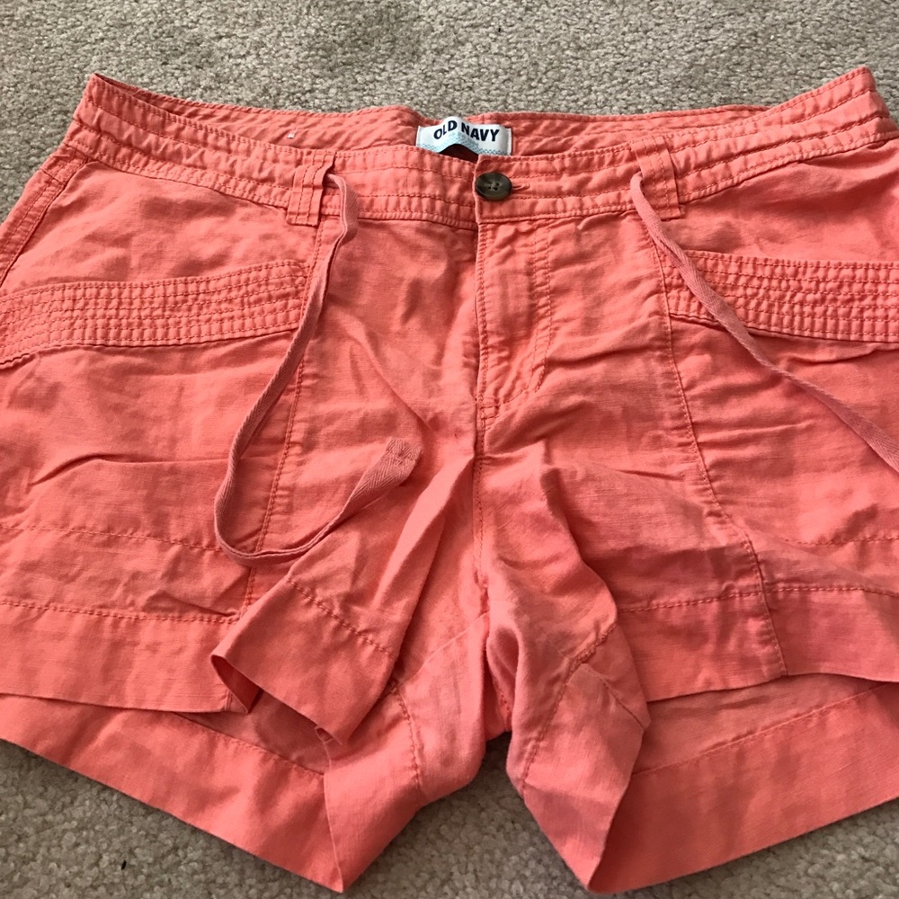 Coral Linen shorts!! Never worn!!