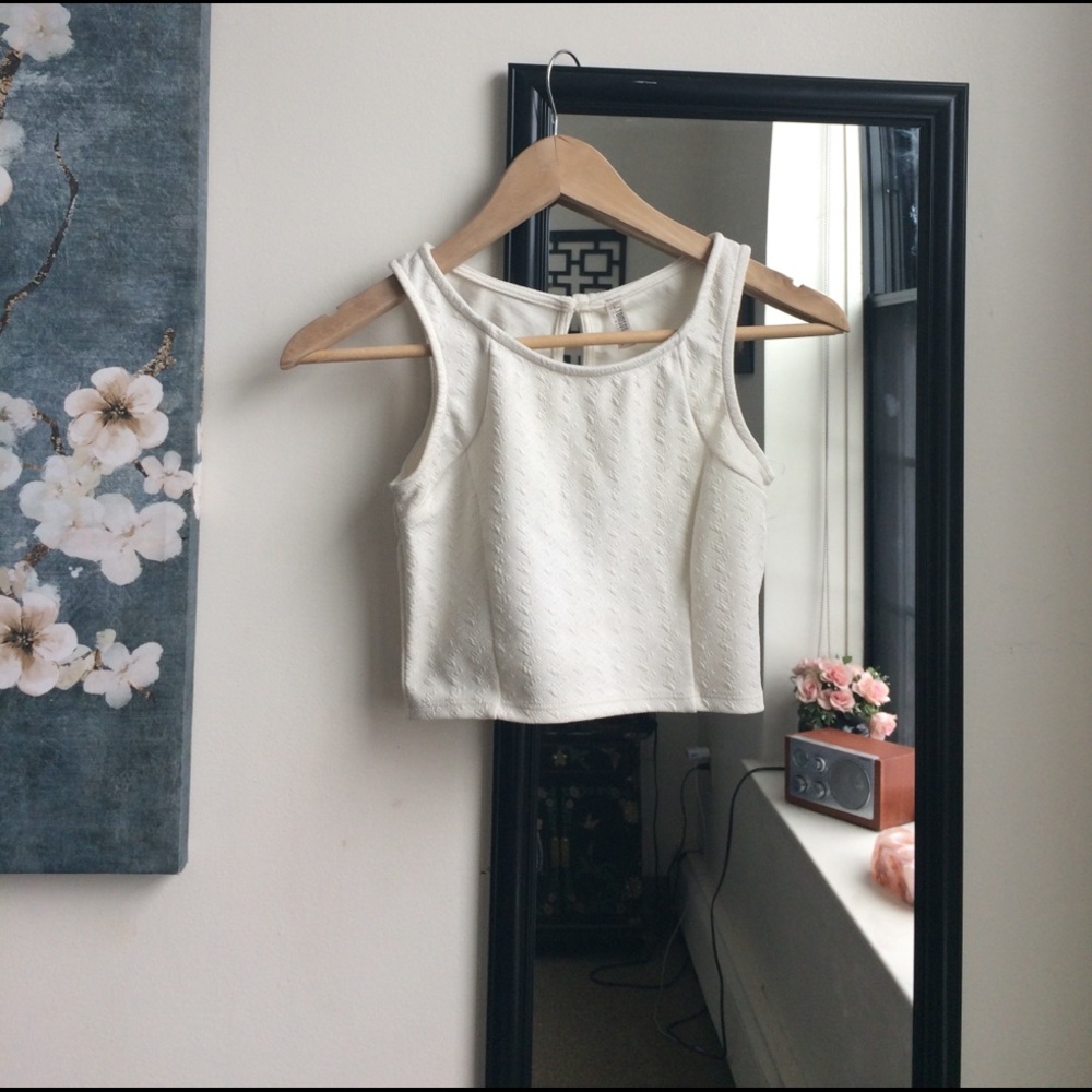 White crop top