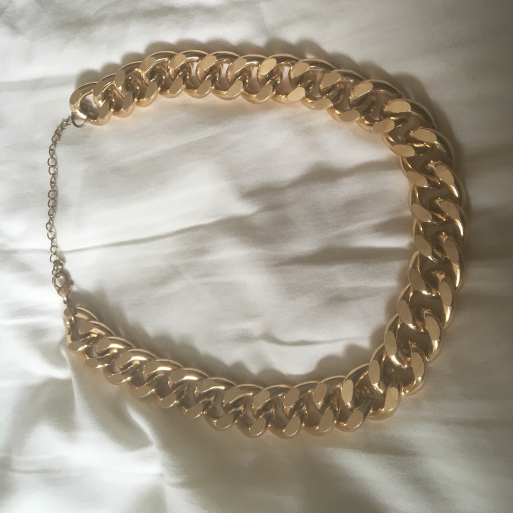 Gold, Heavy-Link Collar Necklace