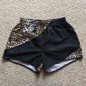 VS Pink Leopard athletic shorts