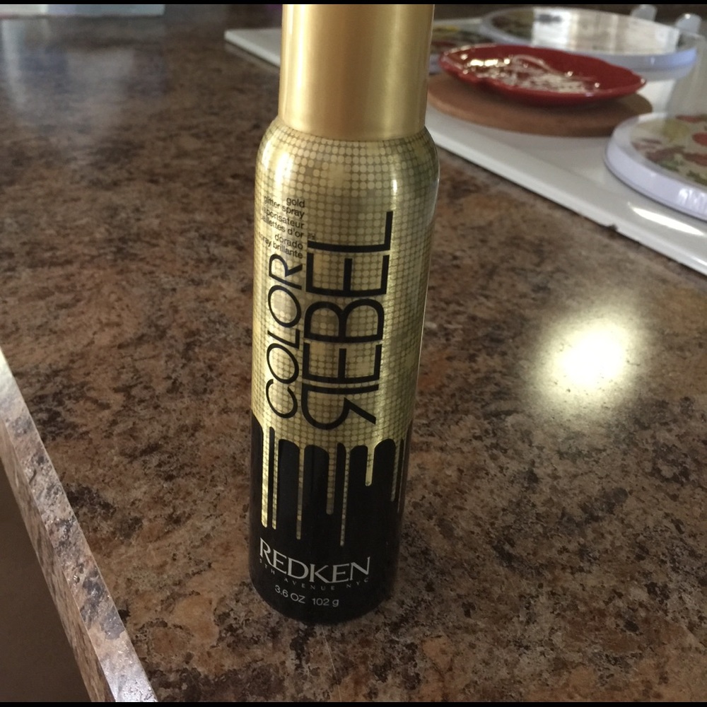 Redken gold glitter spray