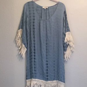 Tunic/dress with fringe