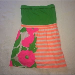 Lilly Pulitzer Sunrise Wildflower Strapless Dress