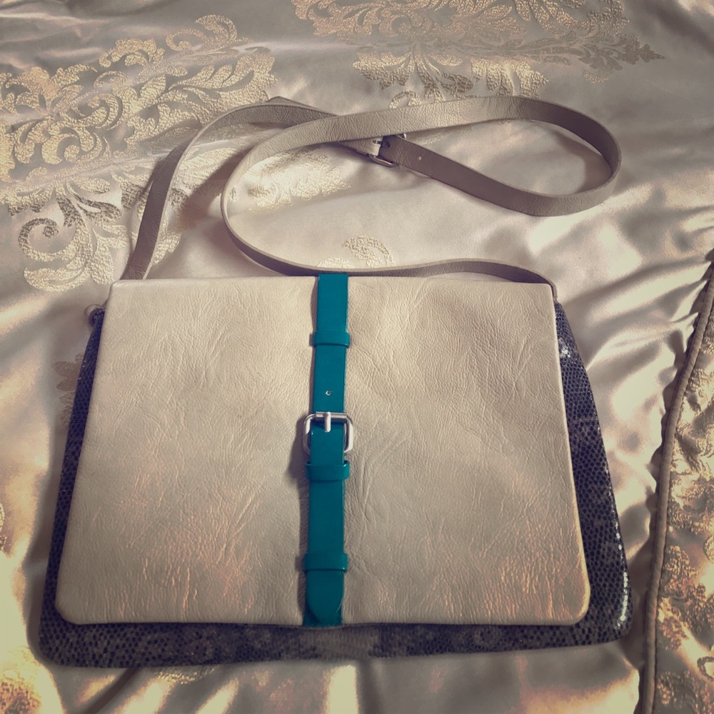Zara cream slim shoulder purse