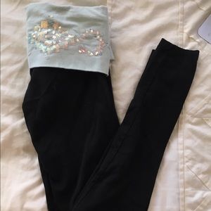 Victoria's Secret PINK sequin foldover leggings
