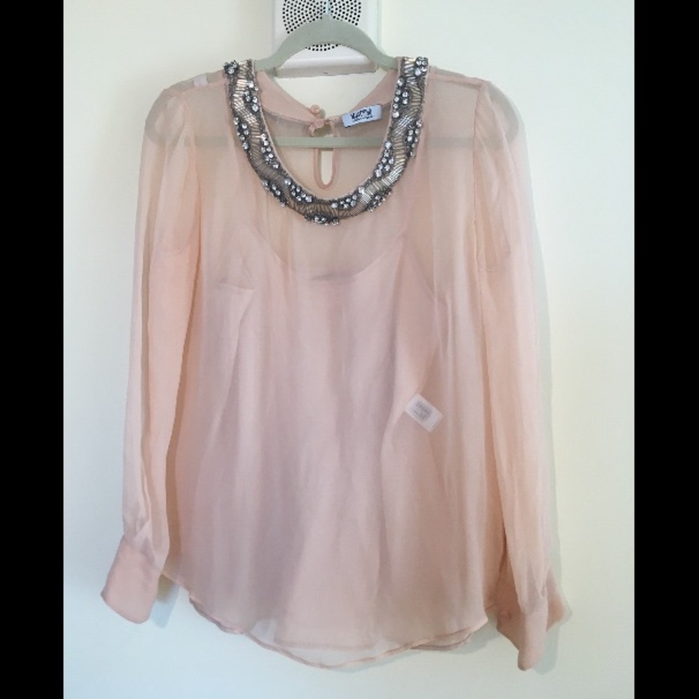Moschino sheer blouse. Size 10