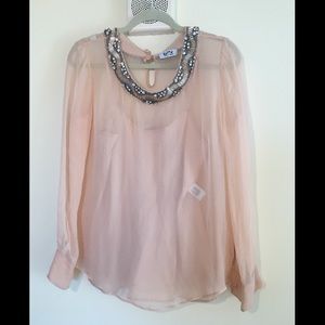 Moschino sheer blouse. Size 10