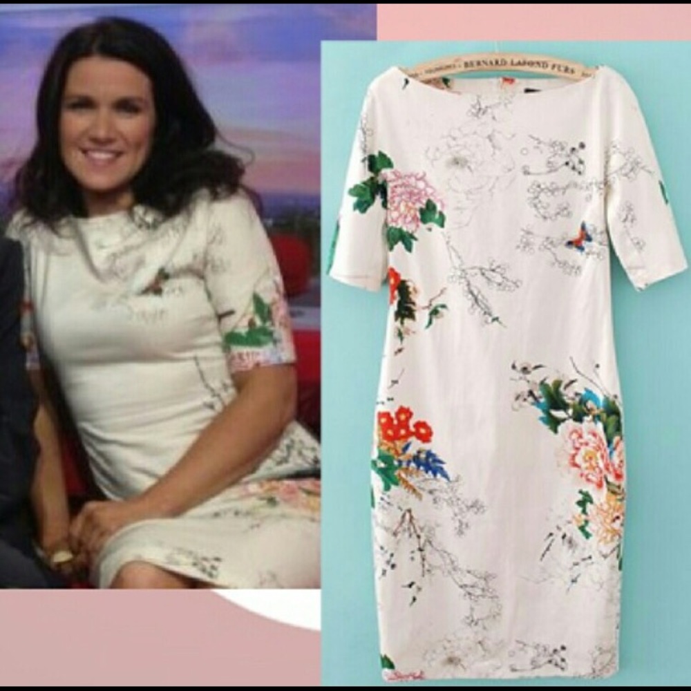 Small Zara white floral dress