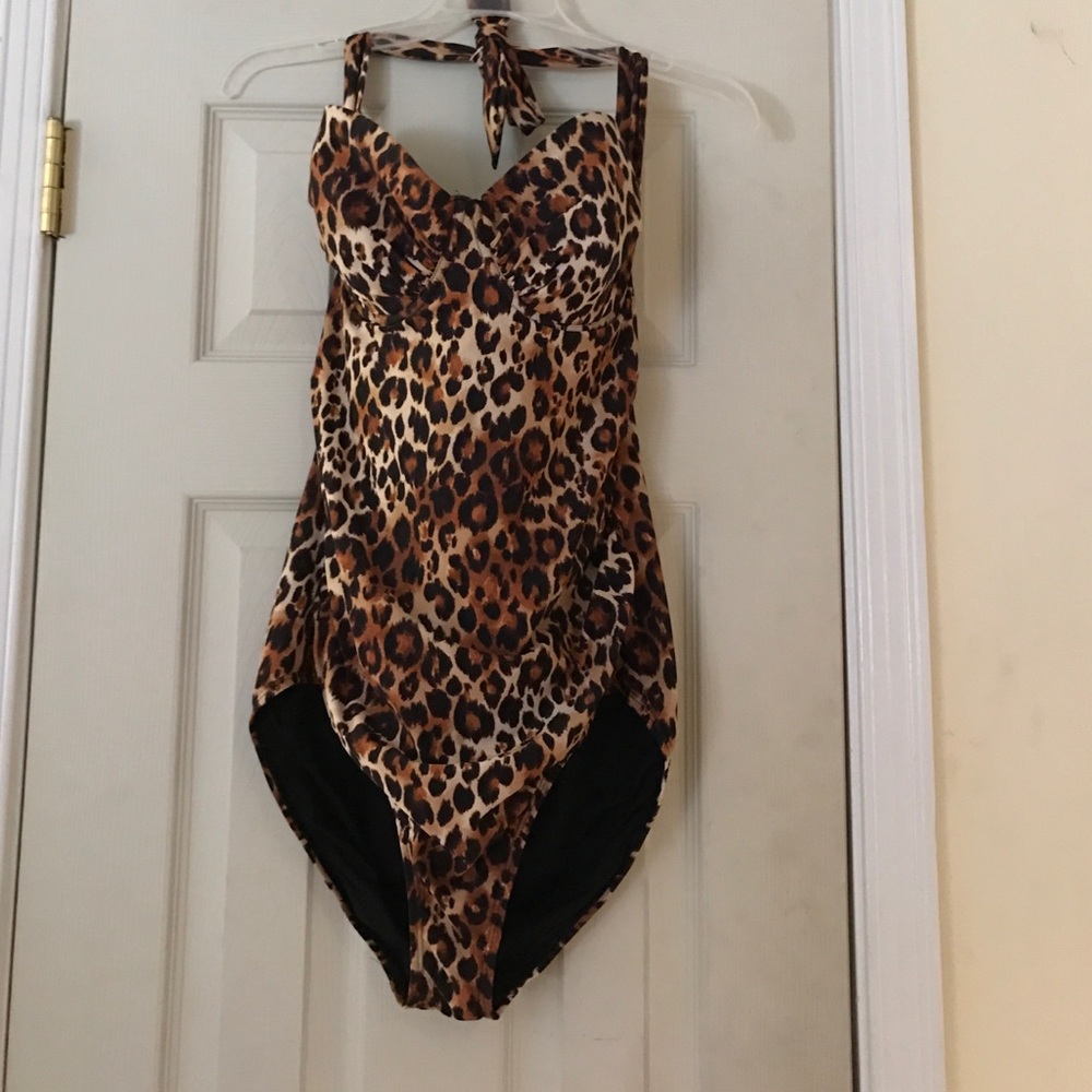 Cheetah print swimsuit