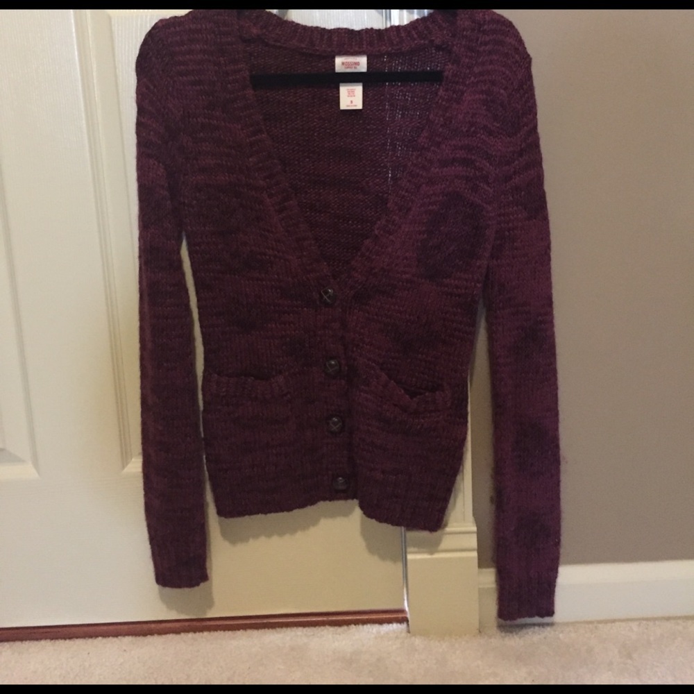 Burgandy Mossimo sweater cardigan