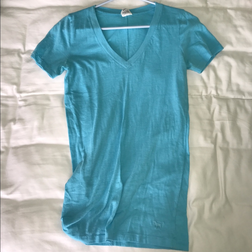 Light Blue V-Neck T-Shirt