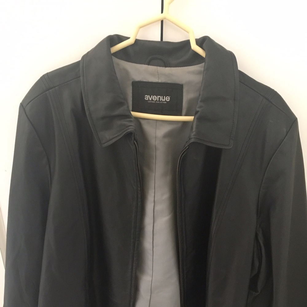 Buttery soft AVENUE Leather Jacket black sz 26/28
