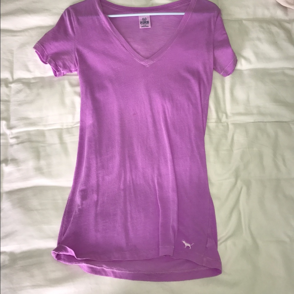 Light Purple V Neck T-Shirt