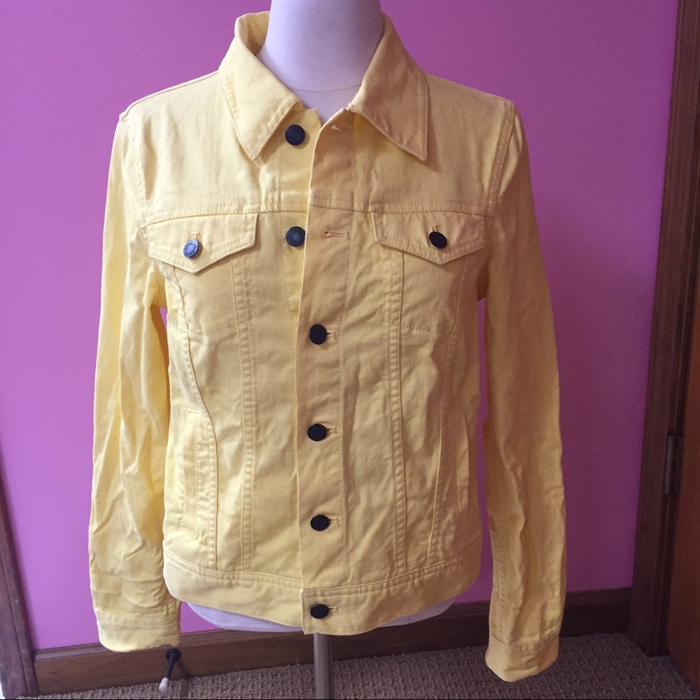 Talbots Yellow Denim Jean Jacket