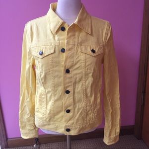 Talbots Yellow Denim Jean Jacket
