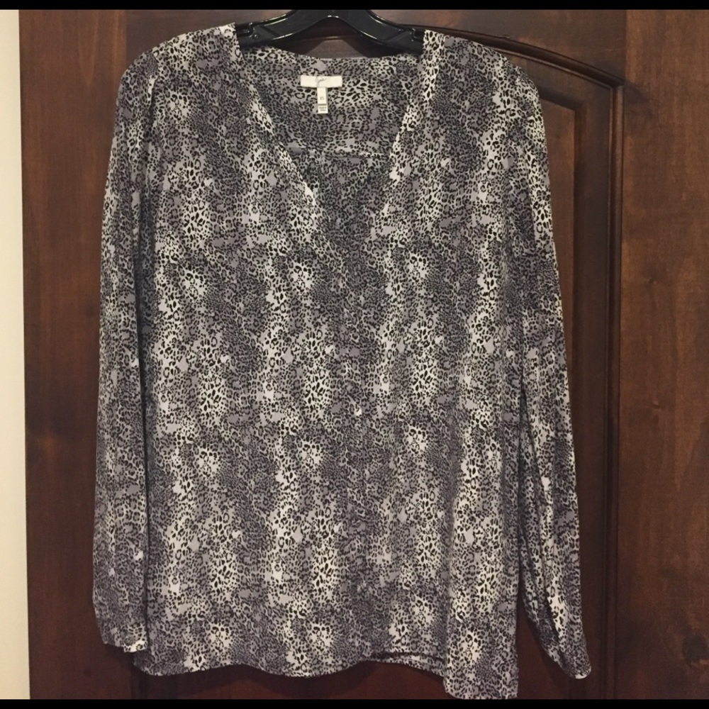 NWOT Joie Leopard print silk blouse