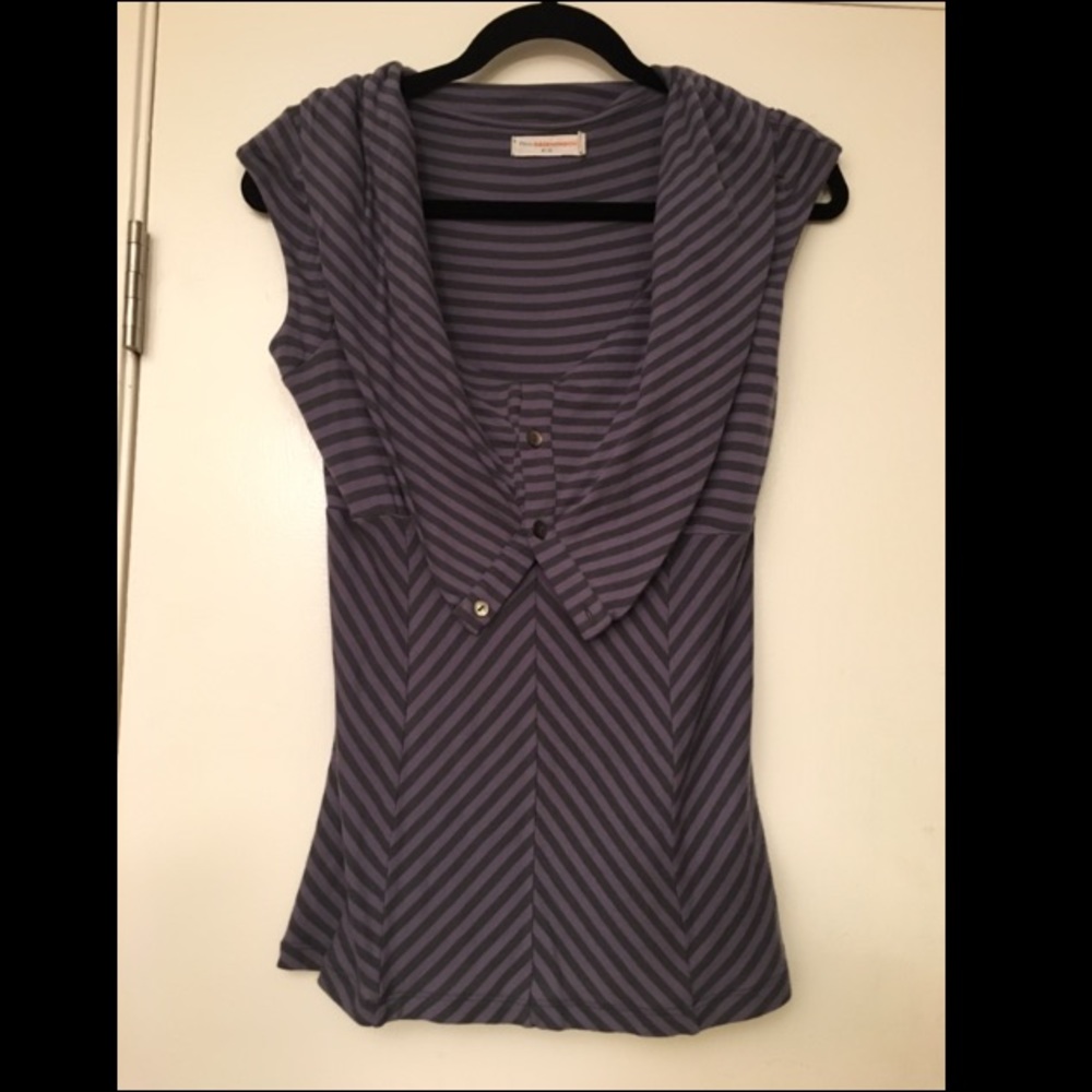 Anthropologie Pilcro Button Drape Top