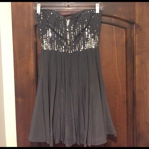 Rebecca Taylor silk bustier sequin dress