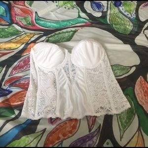 White lace corset