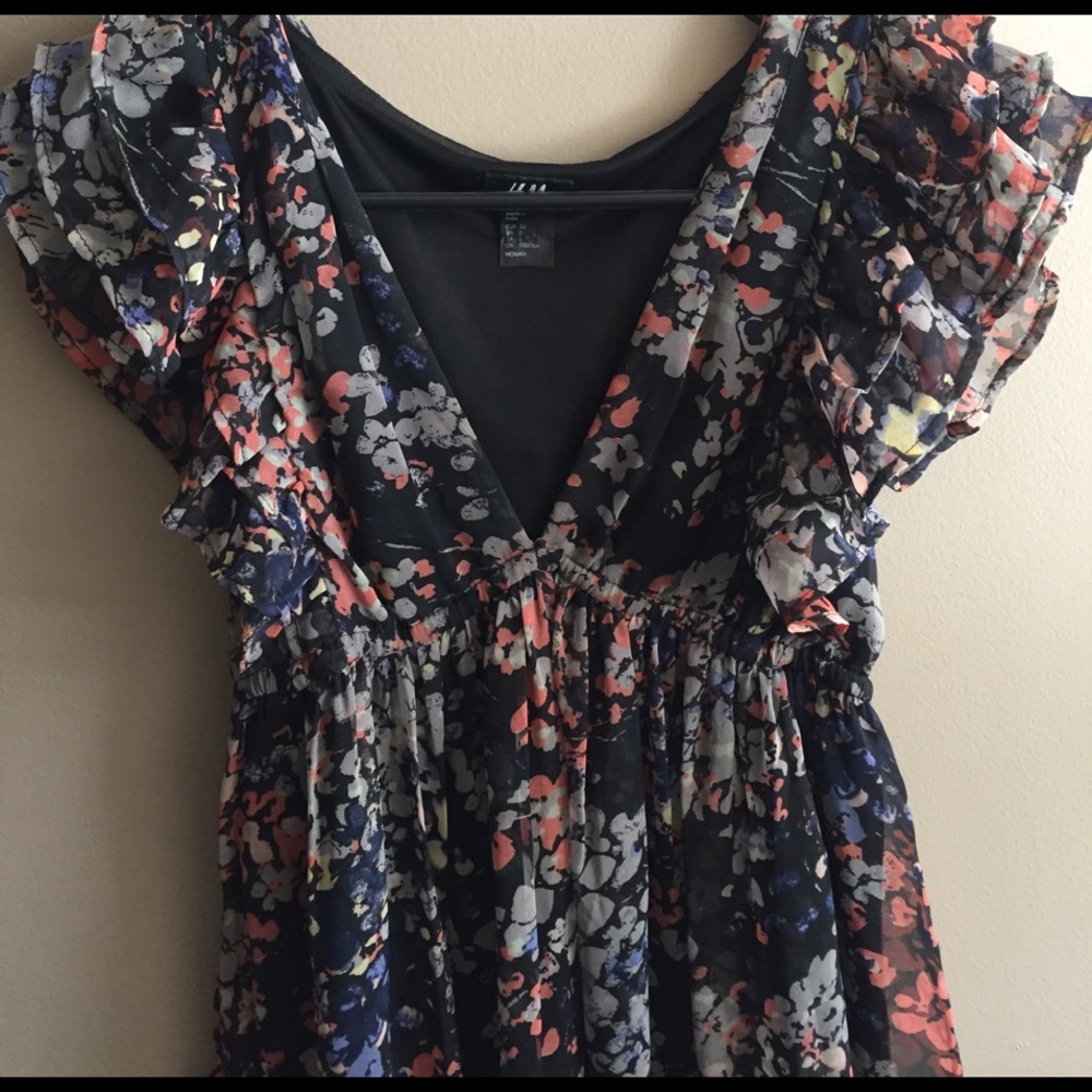 H&M Floral V-Neck Dress