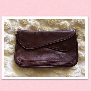 Vintage Leather Wallet Clutch