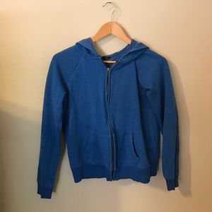 Blue zip up jacket