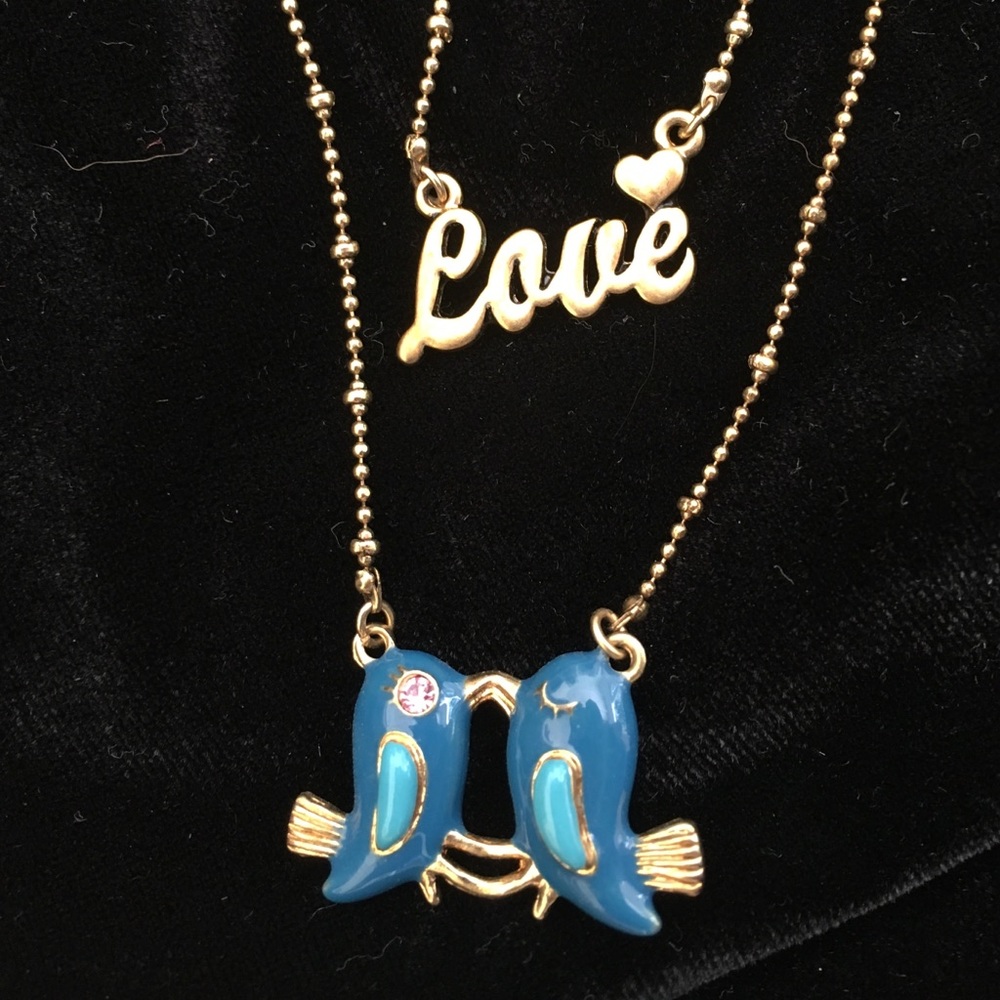 Betsey Johnson Love Birds necklace.