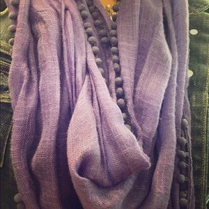 JCrew Purple linen infinity scarf