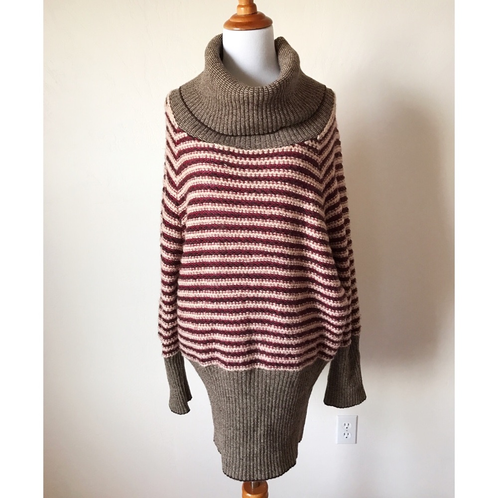 Free People Striped Turtleneck Tunic
