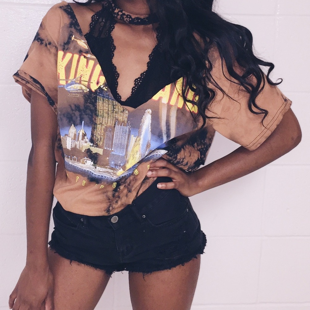 Bleached oversized tee shirt