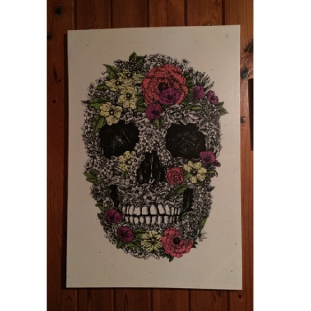 ♦️SOLD♦️  Floral Sugar Skull Canvas