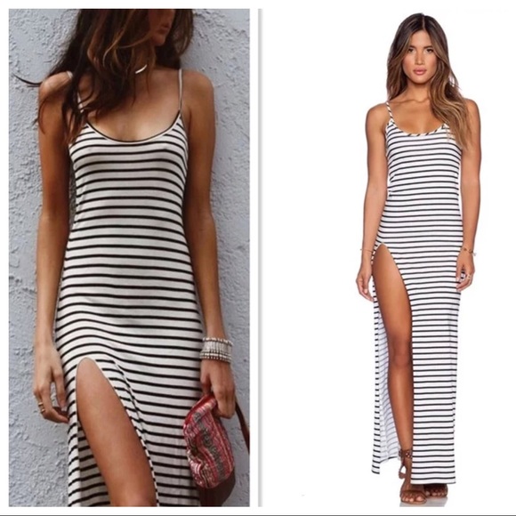 striped beach dress