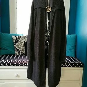 Open cardigan, long sweater jacket