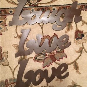 Live laugh love wall decor