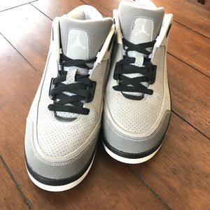 Gray and Black Jordan's