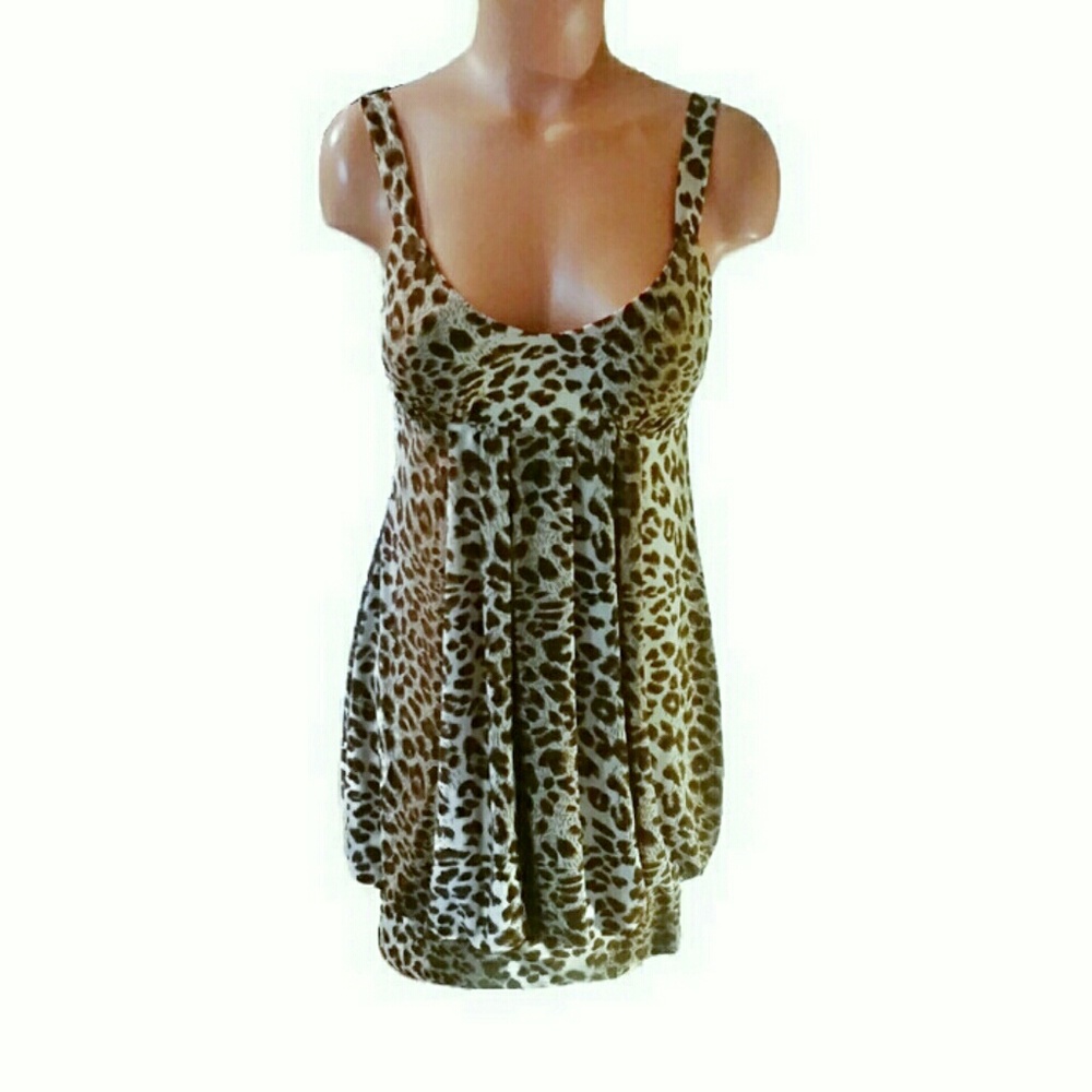 Cheetah Party Dress Lipstick Leopard Print Small