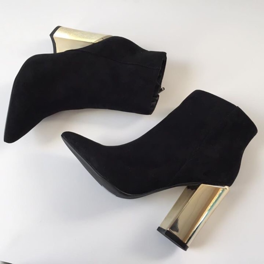 Missguided Gold Heel Booties (Never been worn!)