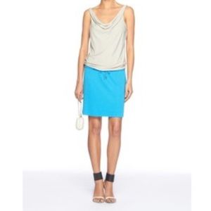 DVF Tadd Two Colorblock Dress in Beige & Blue