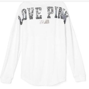 Vs pink varsity crew bling