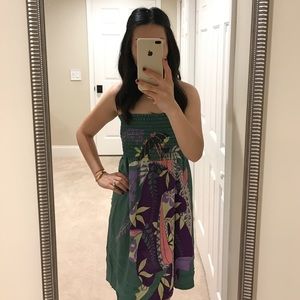 Silk strapless dress